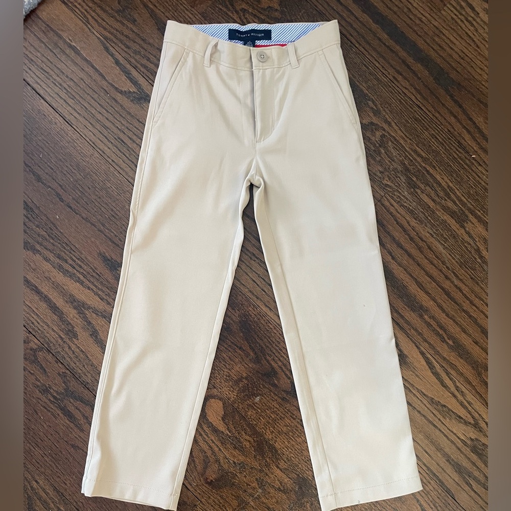 Tommy Hilfiger Boys Size 7 Slim Performance Khaki Pants - Adjustable Inner Waist